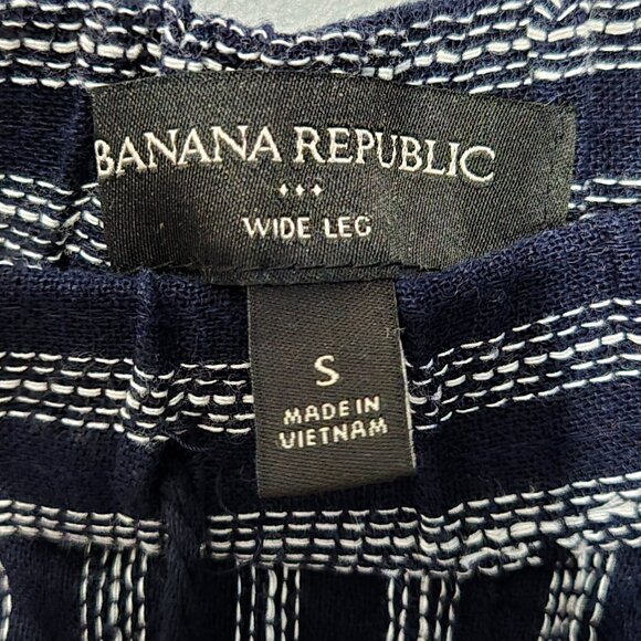 Banana Republic Tassel Drawstring Wide-Leg Pull-On Pant, Navy, S - Picture 5 of 6